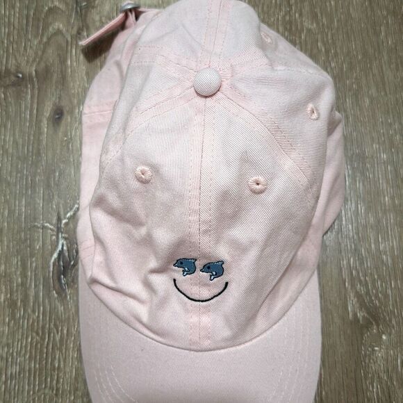 SMILE by Chloe Caillet Womens Light Pink Embroidered Baseball‎ Cap Adjustable - Picture 2 of 6